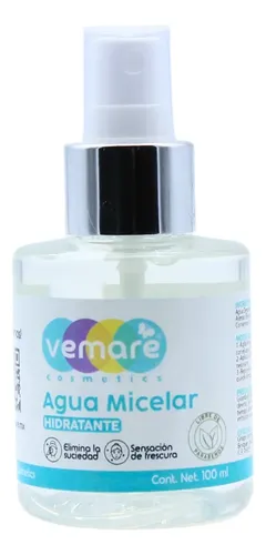 Agua Micelar Limpia, Desmaquilla Y Hidrata Vemare 100ml