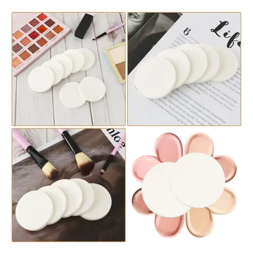 Esponja De Maquillaje Redonda Blanca Sliverdew, 50 Unidades