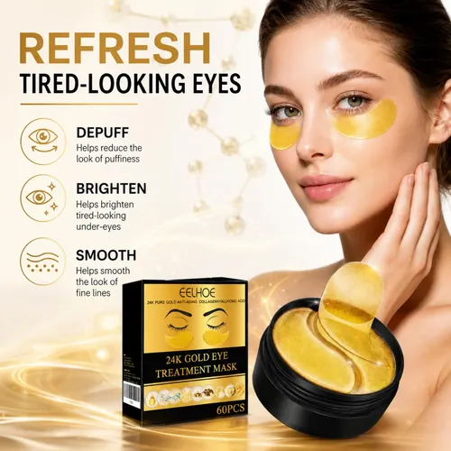Parches De Oro Para Ojos Ojeras Mascarilla 120 Pzas