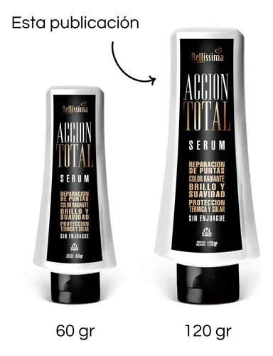 3 Serum Peinar Reparador Accion Total Bellissima 120 Gr