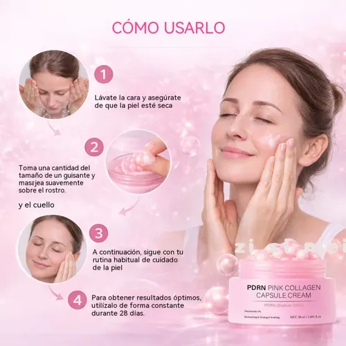 Crema Facial Pdrn Pink Collagen Iluminadora 50 G