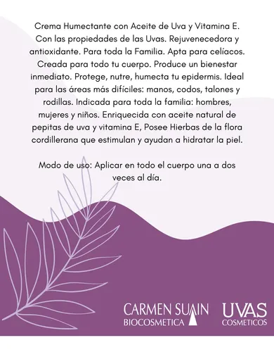 Crema De Cuerpo Y Manos 170ml X 10 Unidades Uvas Cosméticos