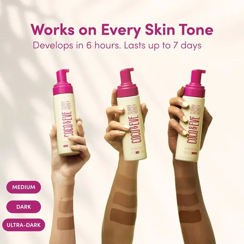 Kit De Espuma Autobronceadora Coco & Eve, Tamaño Mediano, 6.