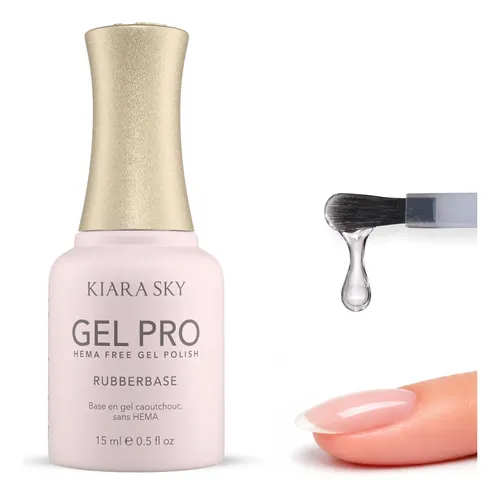 Esmalte En Gel Kiara Sky Rubber Base 15 Ml Sin Hema