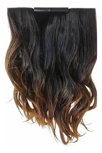 Cortina Balayage Extensiones Negra A Marron