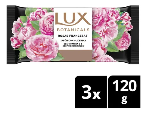Jabón En Barra Lux Rosas Francesas Multipack 3×120 G