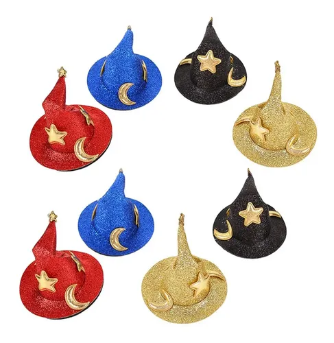..8 Piezas Pinzas Para Pelo Sombrero Sombrero Bruja ,..