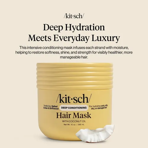 Mascarilla Kitsch Para Cabello Dañado, Aceite De Coco, 10 On
