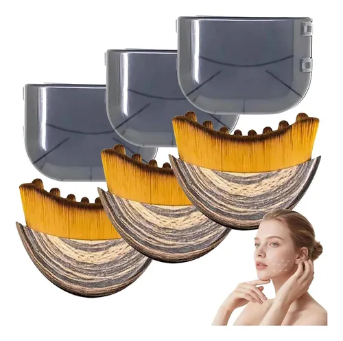 Brocha Para Contorno Facial De 3 Piezas – Escultura De Queix