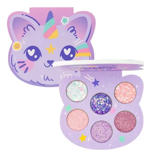 Paleta De 10 Colores De Sombras De Ojos Con Lentejuelas Y