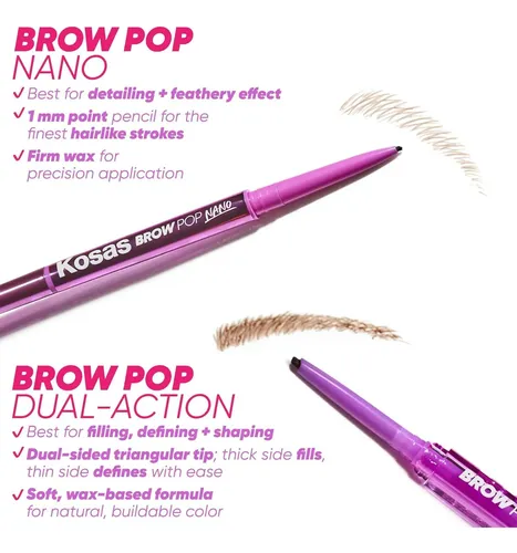 Lápiz Cejas Ultra Fino Kosas Brow Pop Nano Taupe