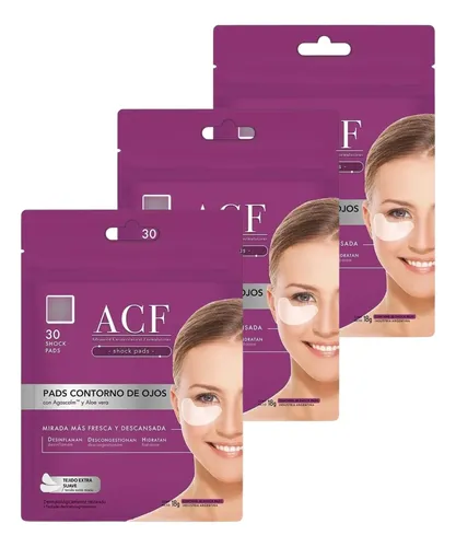 Pads Contorno Ojos Acf Bolsasojeras Hidrata Ilumina Kitx3 90