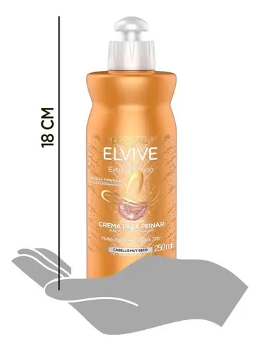 Crema De Peinar Elvive Óleo Extraordinario De Coco Nutrición Intensa 250 ml