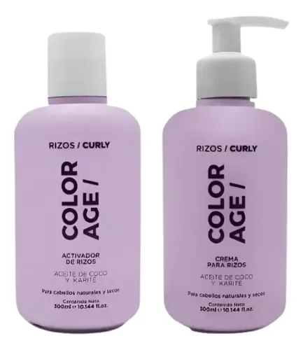 Activador De Rulos + Crema De Peinar Rulos Color Age
