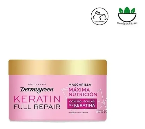 Dermogreen Máxima Nutrición Mascarilla Capilar Keratina 300g