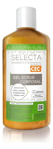 Gel Scrub Corporal Selecta Exfoliante Micropartículas 200mL Fragancia Neutra