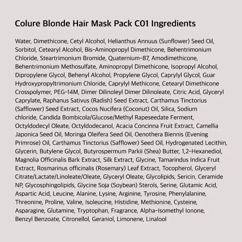 Mascarilla Capilar Anaze Colure Blonde C01 200ml Intensive R