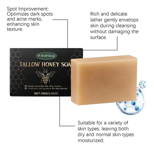 Jabón De Sebo Woodsleep  Barra Limpiadora Suave Para Rostro