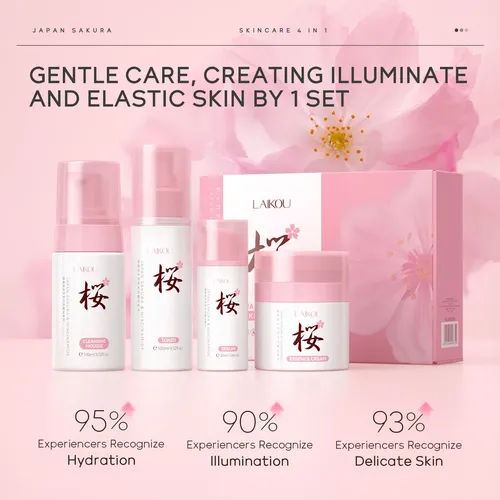 / Set De Regalo Laikou Pro Japan Sakura De 4 Piezas, Kit De+