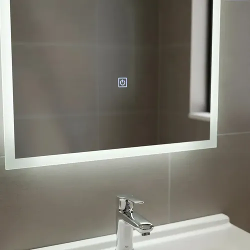 Espejo Baño Vertical Luz Led 50x70cm Botón Touch