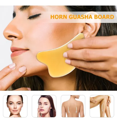 Masajeador Facial Resina Tabla Gua Sha Rostro Terapia Relax