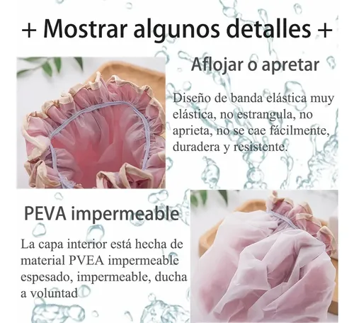 5 Gorros De Baño Impermeables Para Ducha Mujer Doble