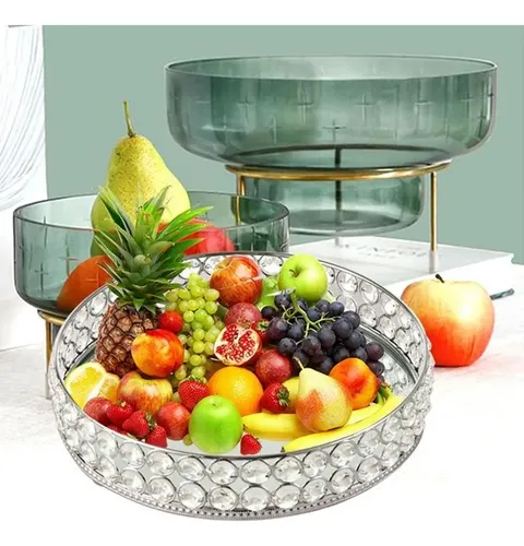 ` Bandeja De Cristal Vintage Forma Forma Forma Perfume Para