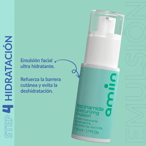 Emulsion Facial Niacinamida Pieles Mixtas Amiin Idraet 50 Ml