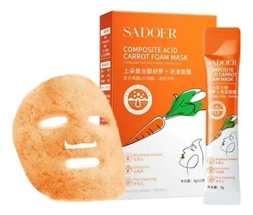 Mascarilla Facial X12 Burbujas Ácido Salicilico Sadoer Espum Tipo de piel Normal a grasa
