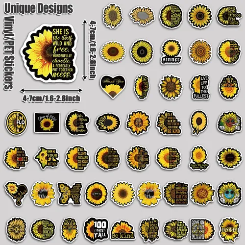 50pcs Girasol 2 Stickers Pack