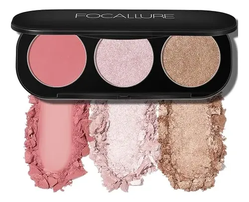 Focallure Paleta Rubor Iluminador Contorno 3 En 1 #09