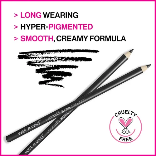 Wet n Wild Lapiz Delineador de Ojos Color Icon Kohl Liner Color Negro Baby’s Got Black