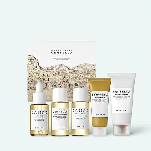 Skin1004 Madagascar Centella Travel Kit, Juego De 5 Piezas Momento de aplicación Día/Noche Todo tipo de piel