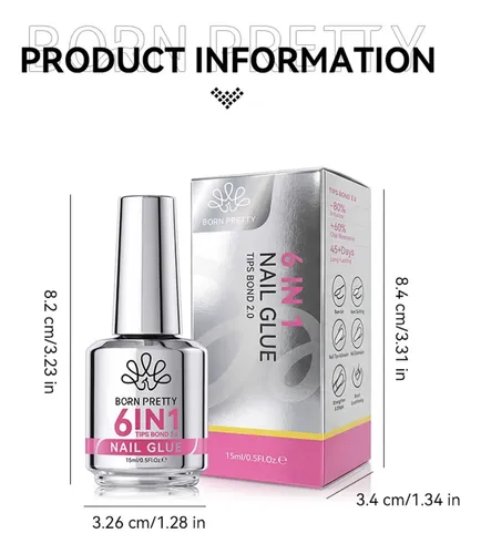 Gel Uñas 6 En 1 Base Y Top Coat 15ml (gm).