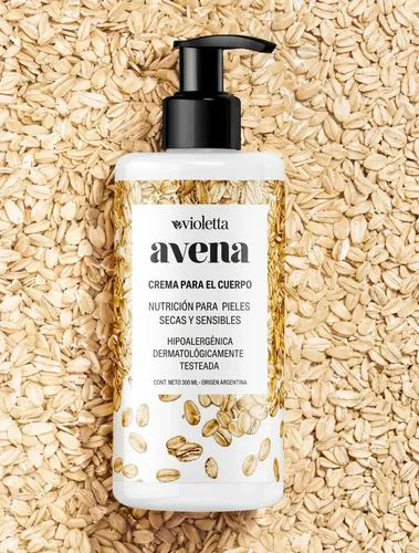Crema Para El Cuerpo Avena Violetta Cosmeticos 300g