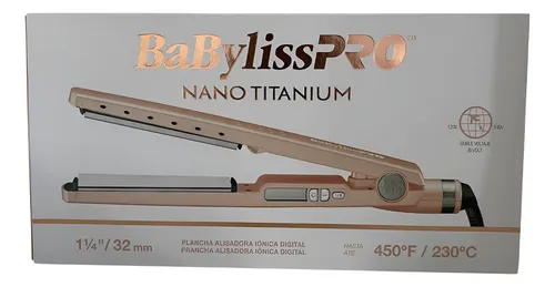 Planchita De Pelo Babylisspro Nano 4091 Titanium Rose Gold Color Rosa Gold