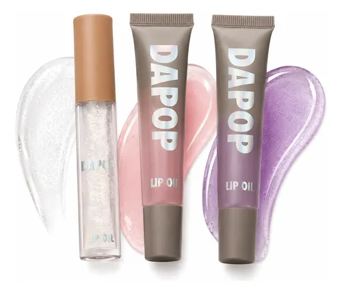 Set Combo X3 Tonos Brillo Labial Gloss Dapop Lip Oil