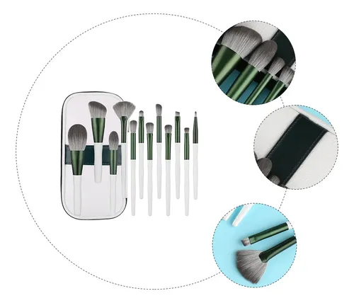 Make Up Brushes 12pcs Pu Leather Brush Kit For Women