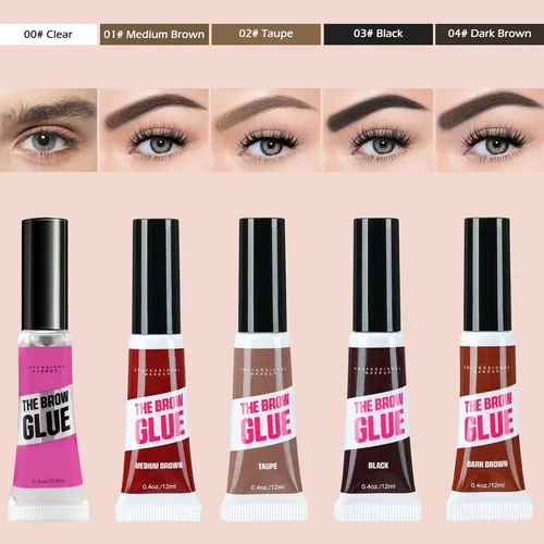 Gel De Cejas Transparente Y Coloreado Hudababy, Set 2