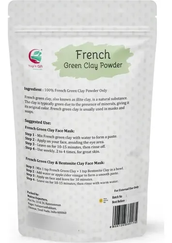 Polvo De Arcilla Verde Francesa 1 Lb