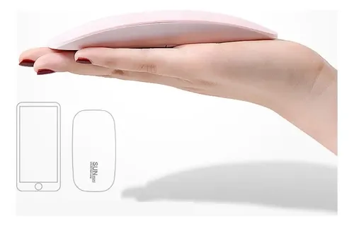 Mini uñas de gel blancas con cabina LED, UV Sun, mini portátil, 6 W