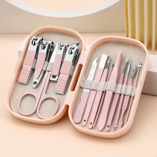 Set De 14 Cortauñas De Lujo Para Manicura Y Pedicura