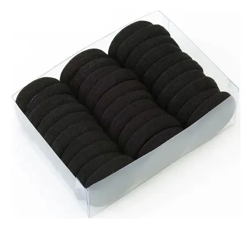 200 Gomas Para El Pelo, Accesorios Elásticos De Tela Negra.