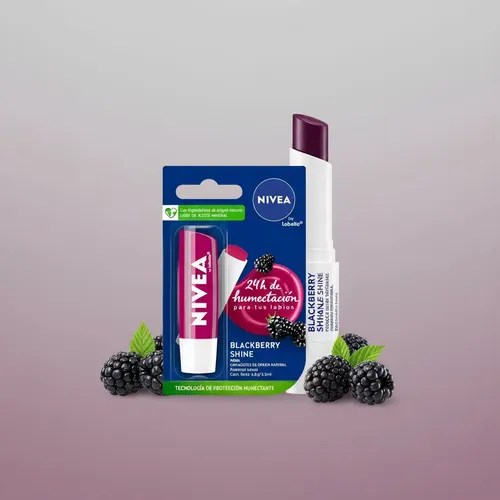 Pack Protector Labial Nivea By Labello Blackberry Shine