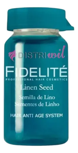 Caja De Ampollas Semillas De Lino Reestructurante Con Nutrientes Esenciales Hidratante Brillo Suavidad Fidelite X12 Unidades Uso Profesional Premium Salon Belleza