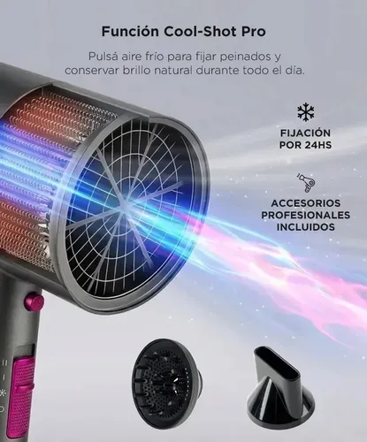 Secador De Pelo Iónico Care By Gadnic Antifrizz Frio Calor