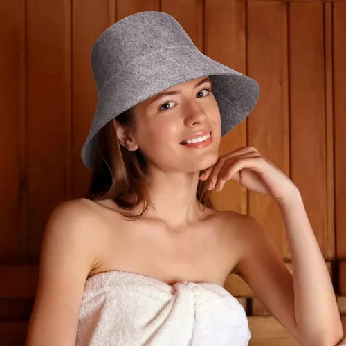 Gorro De Sauna De Fieltro, Gorro De Baño, Gorro De Ducha, Go