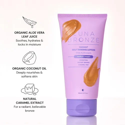 Loción Autobronceadora Luna Bronze, 150 Ml, Vegana Y Orgánic