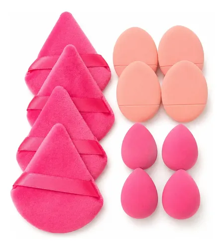 Set De Esponjas De Maquillaje X12 Pomo Gota Y Ovaladas
