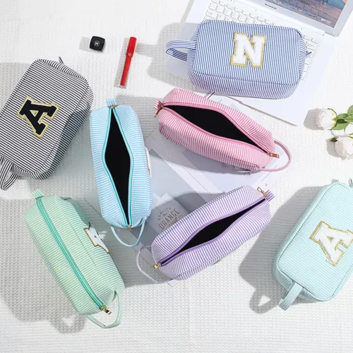 Bolsa De Maquillaje Yoolife Initial Monogram Cute Pink Para